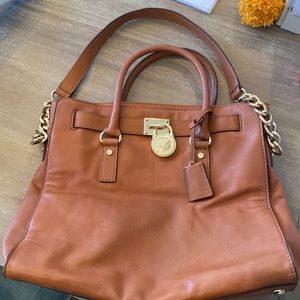 Michael kors brown leather handbag